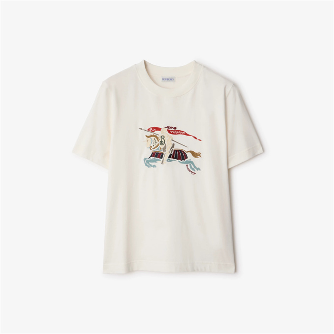 burberry multicolor ekd embroidery cotton t-shirt